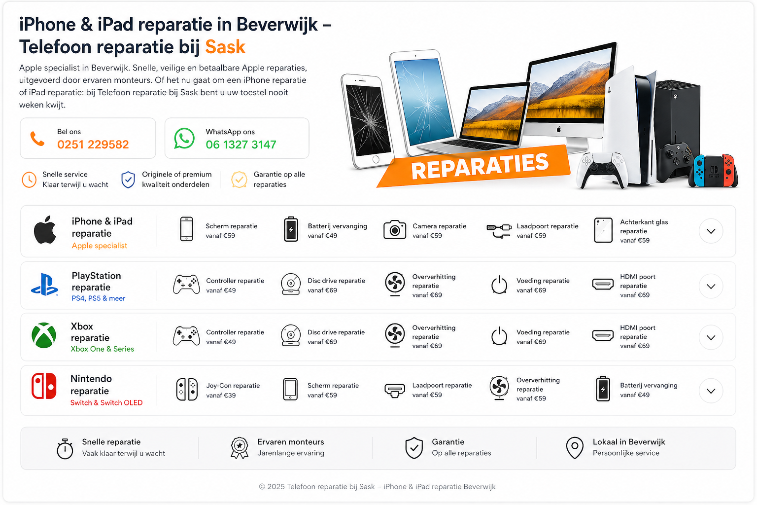 ...reparatie bij Sask 